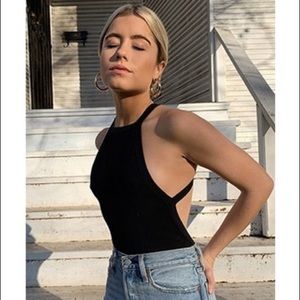 sexy crisscross back bodysuit